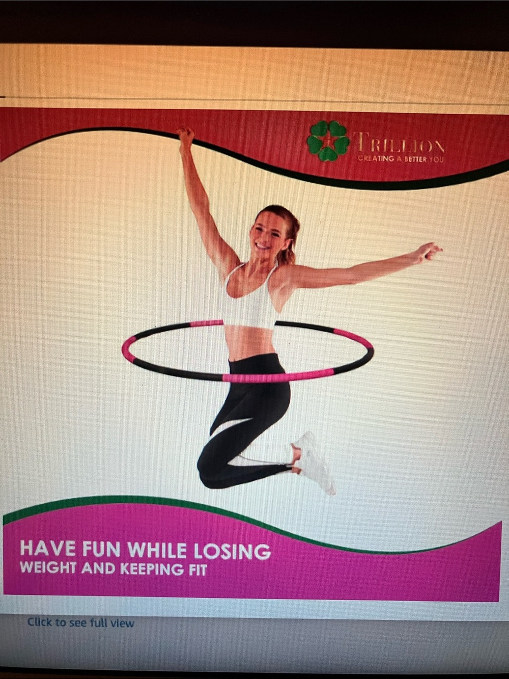 Trillion Fitness Hula Hoop - Grey & Pink